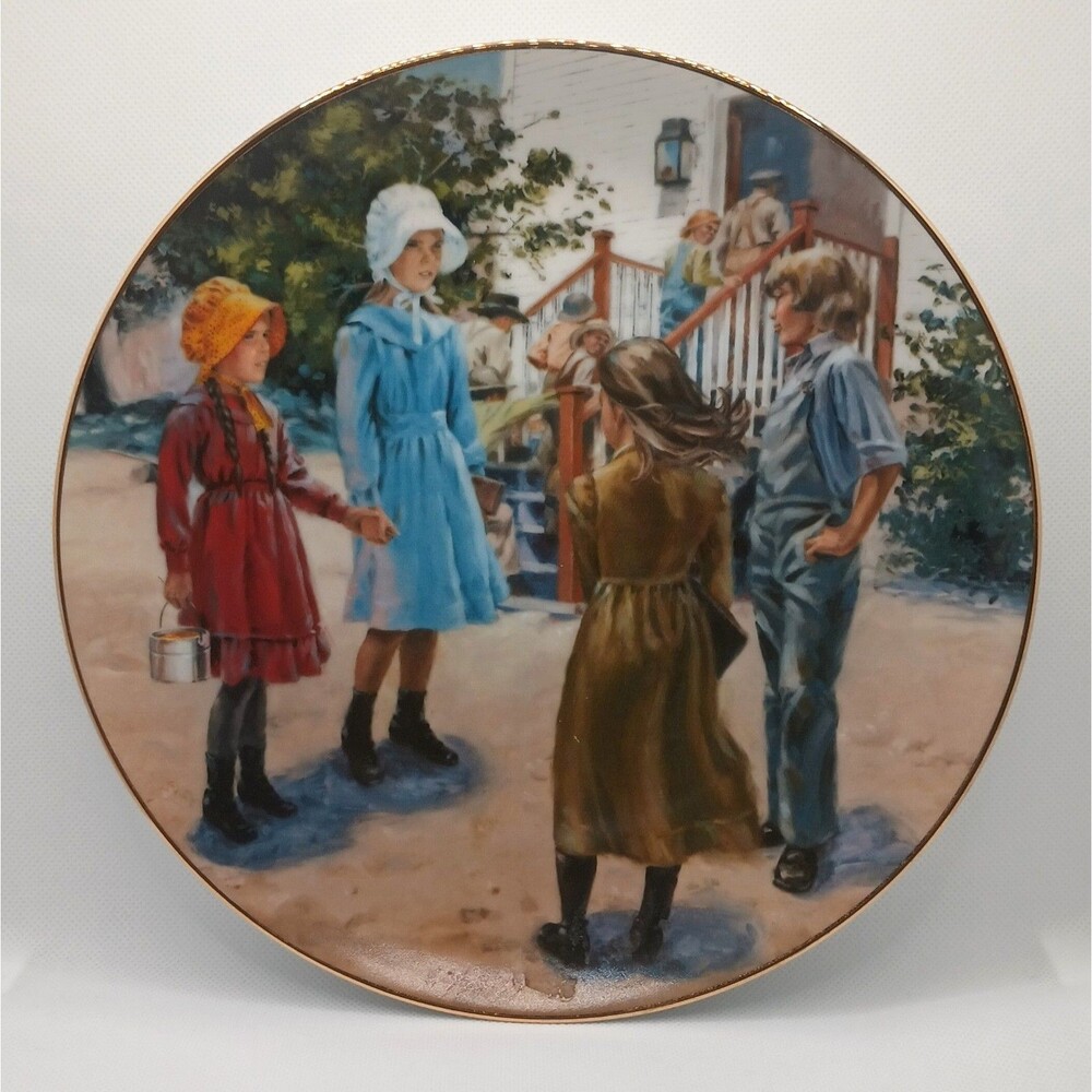 Little House On The Prairie Plate Country Girls #0685 1982 RARE Collectors LHOTP